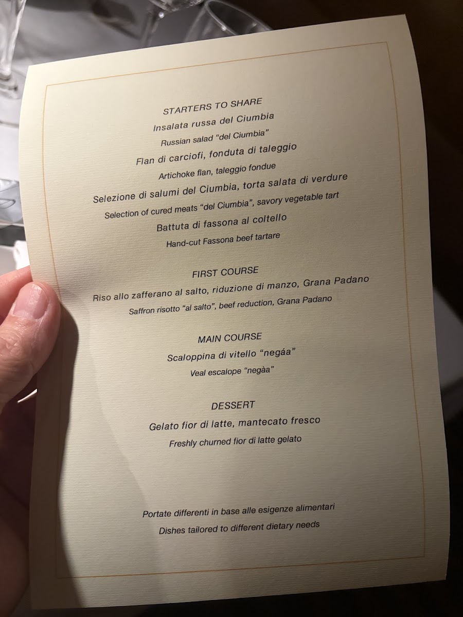 Menu Trattoria Del Ciumbia-8