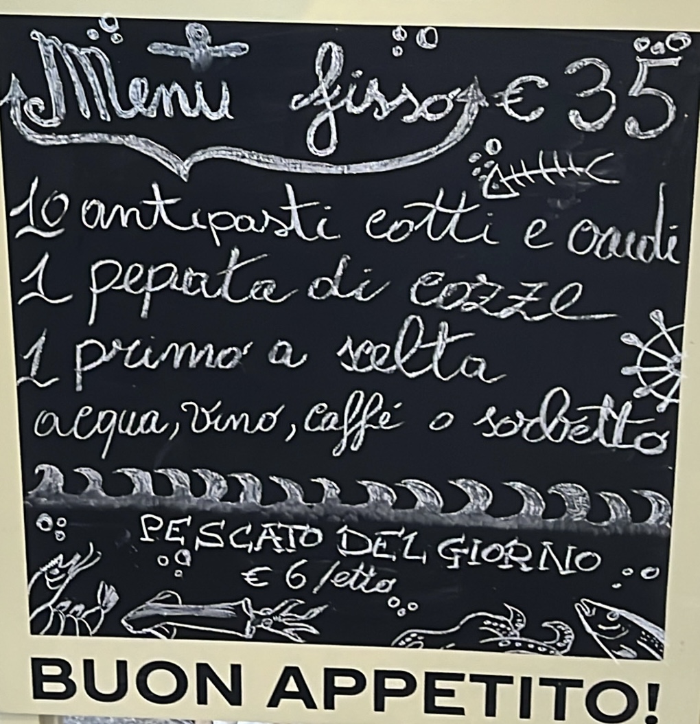Menu Trattoria Del Lago-1