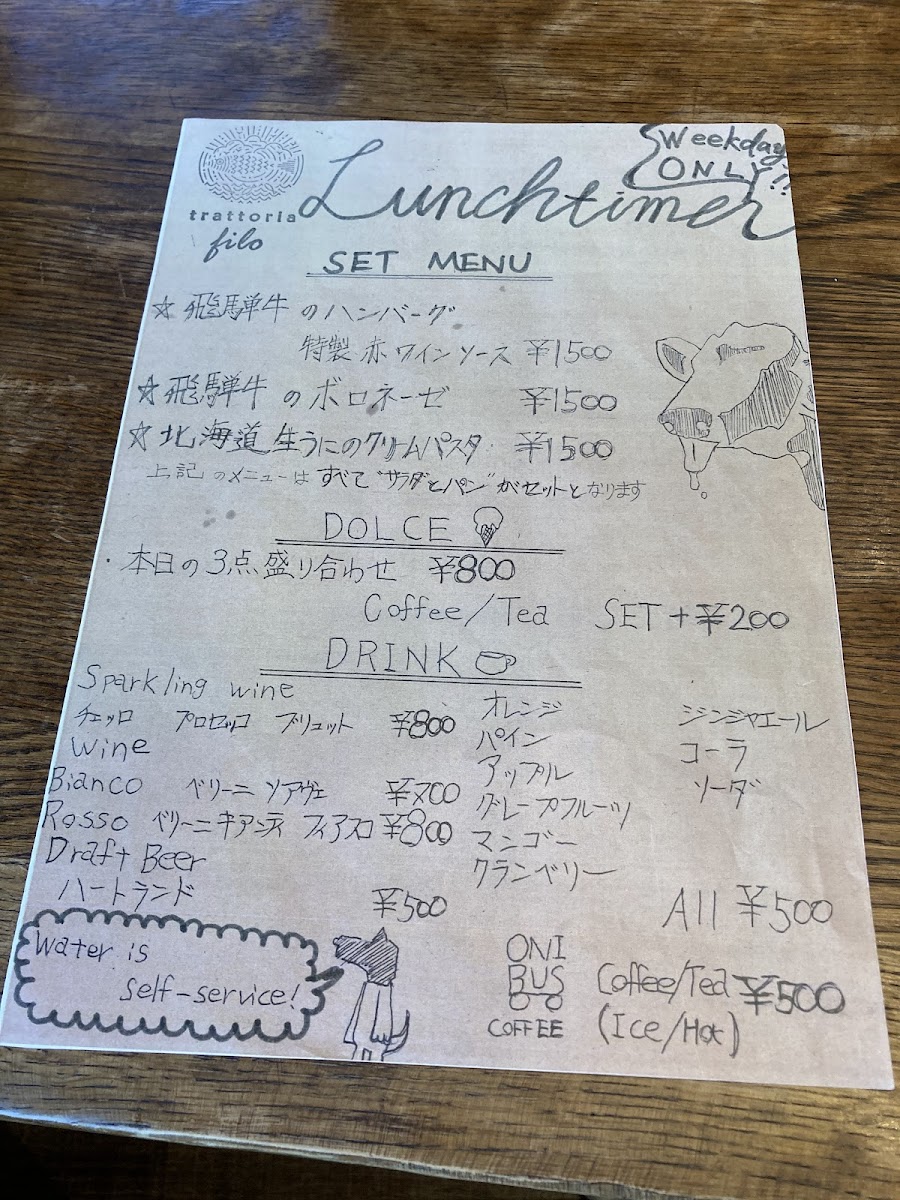 Menu Trattoria Filo-1
