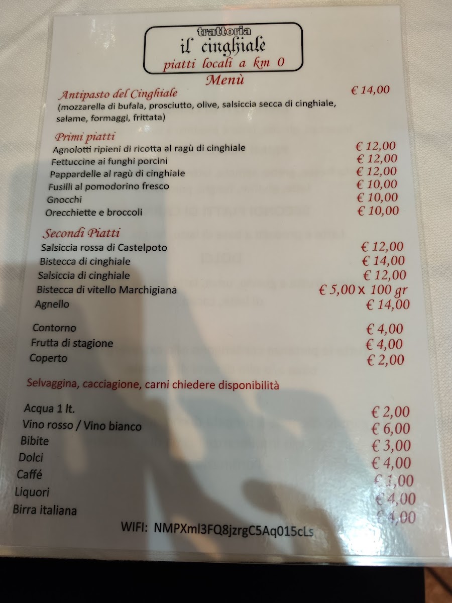 Menu Trattoria Il Cinghiale-1