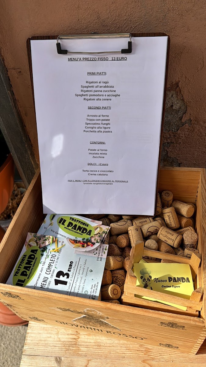 Menu Trattoria Il Panda-1