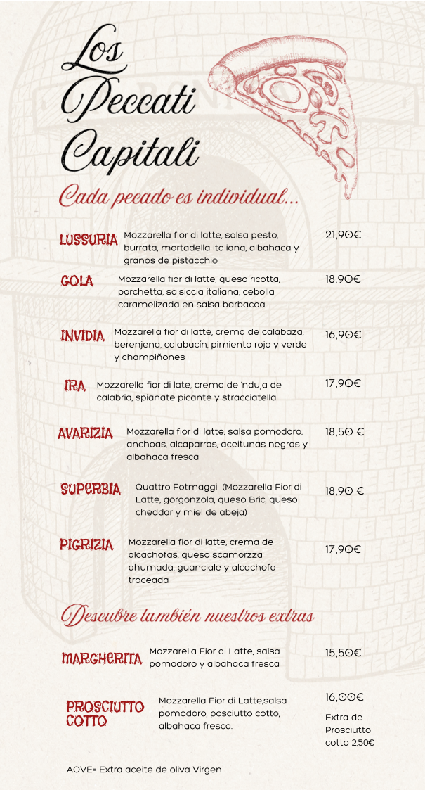Menu Trattoria La Bonita-1