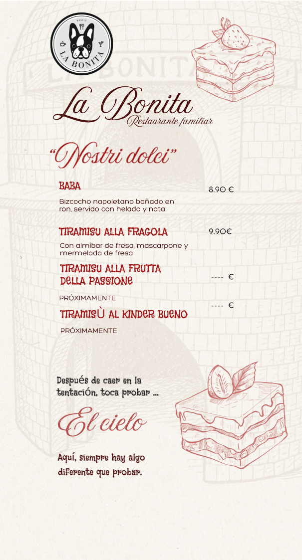 Menu Trattoria La Bonita-3