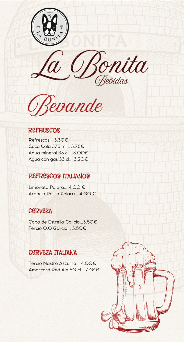 Menu Trattoria La Bonita-4