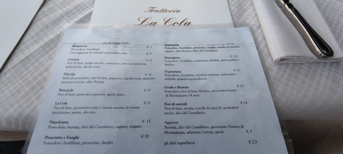 Menu Trattoria La Cola Di Cipriani Francesca-7