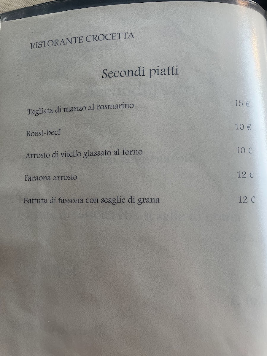 Menu Trattoria La Crocetta-1