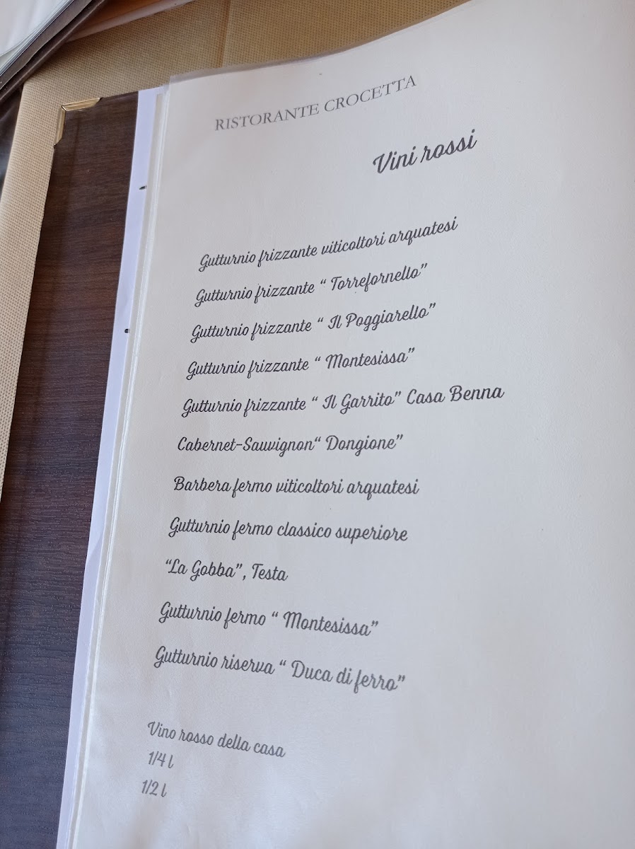 Menu Trattoria La Crocetta-10