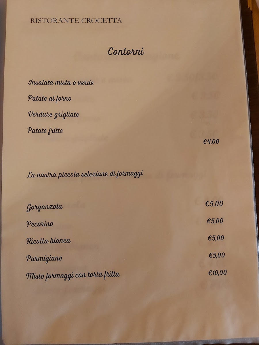 Menu Trattoria La Crocetta-9