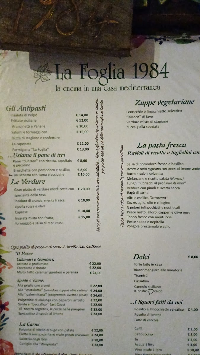 Menu Trattoria La Foglia-10