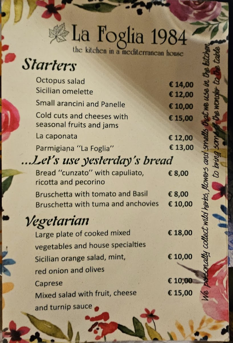 Menu Trattoria La Foglia-2