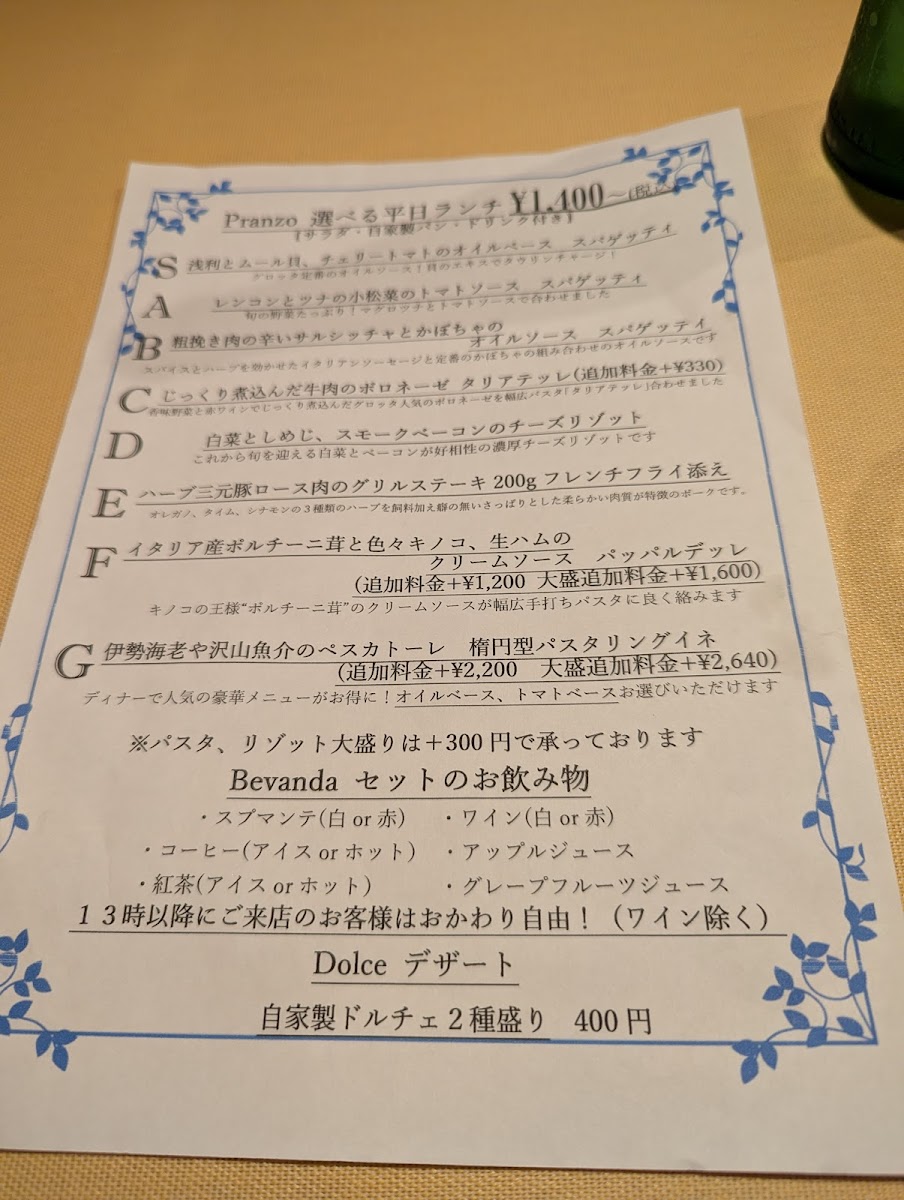Menu Trattoria La Grotta-3