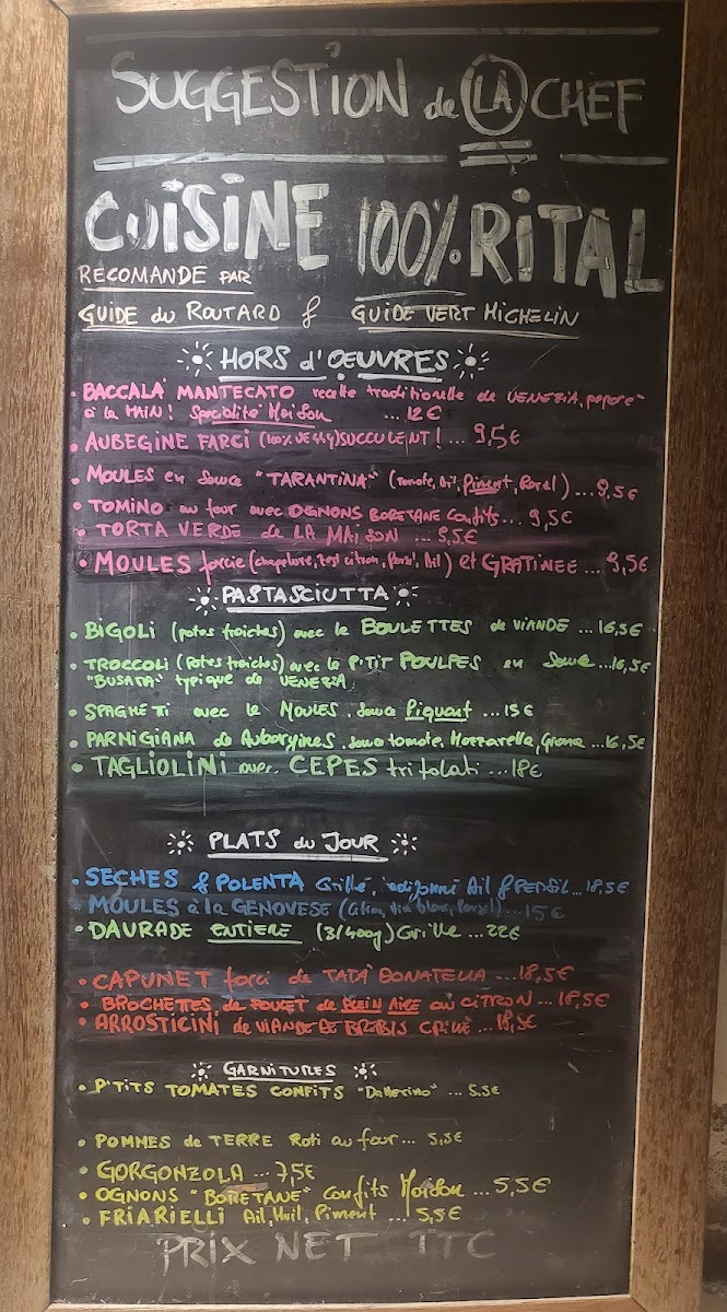 Menu Trattoria La Mamma-1