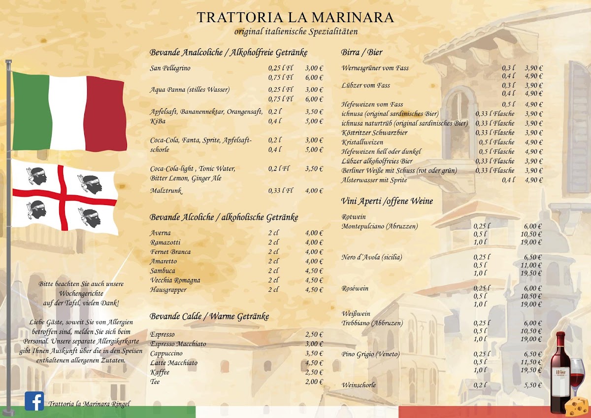 Menu Trattoria La Marinara-1