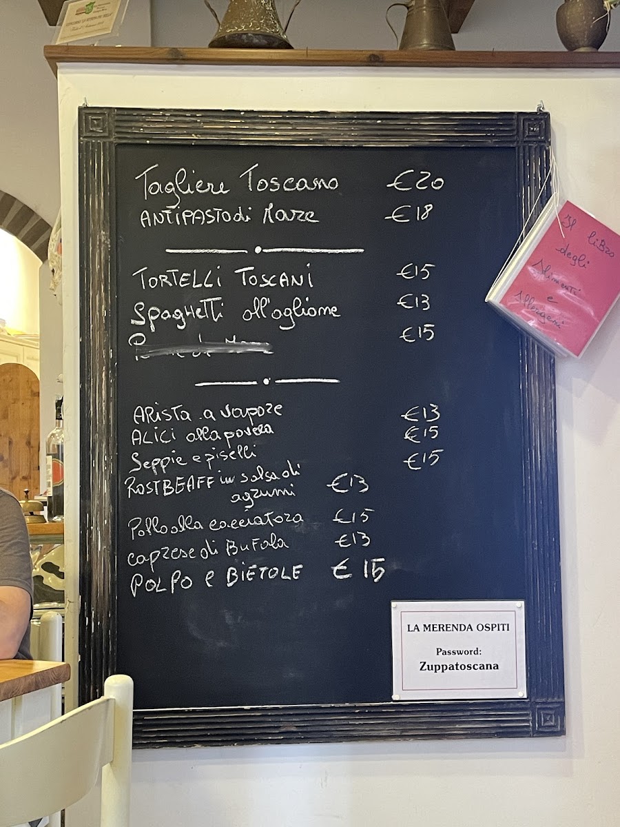 Menu Trattoria La Merenda-1