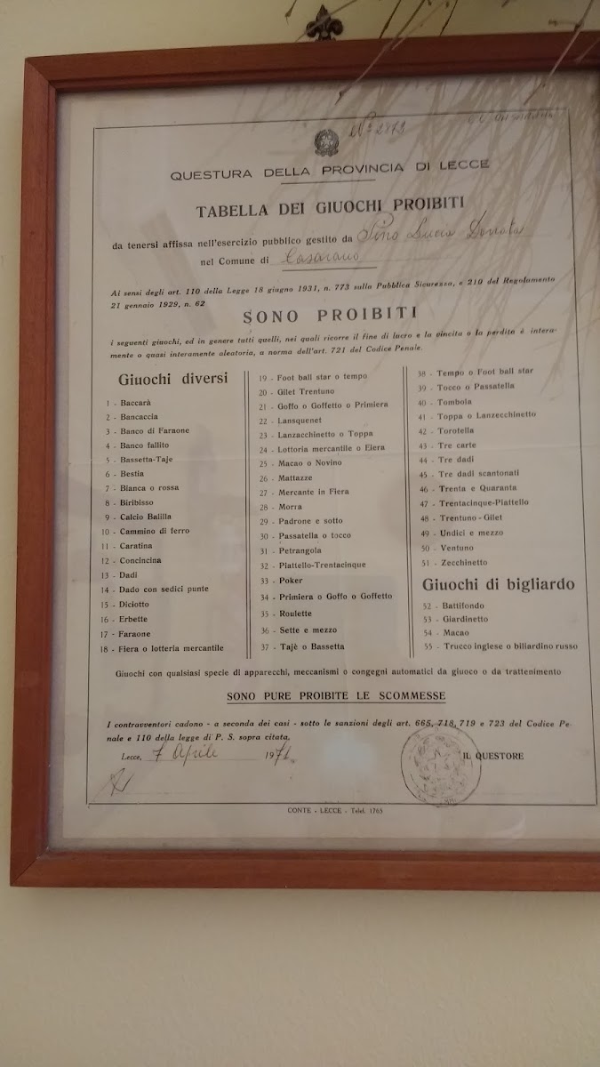 Menu Trattoria La Pergola Via Matino 122 Casarano-2