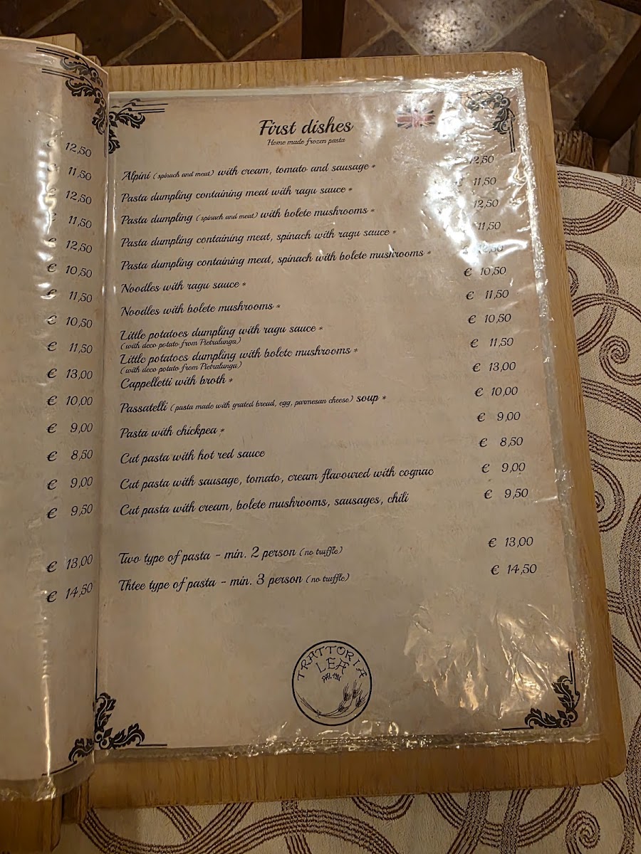 Menu Trattoria Lea-1