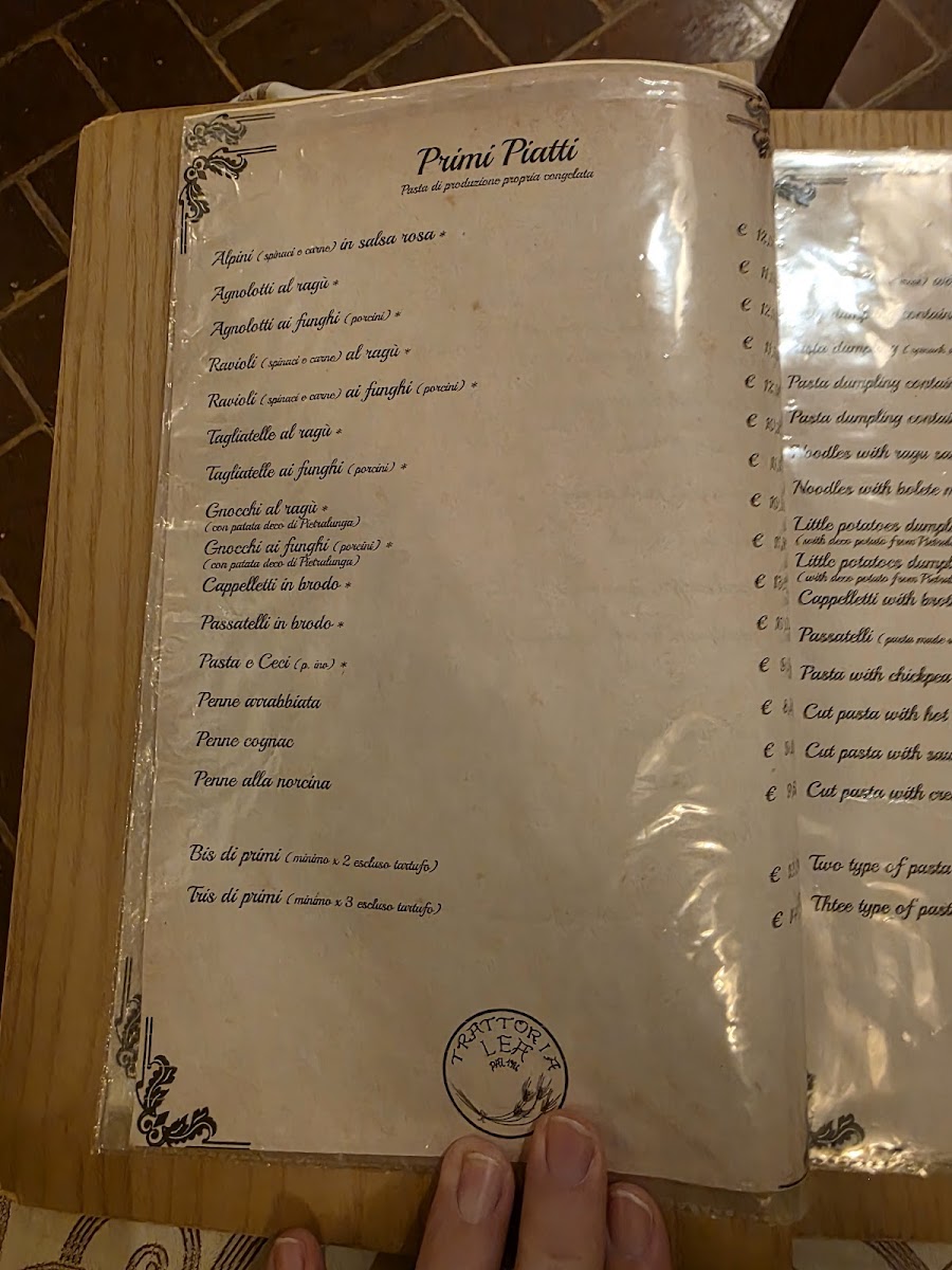 Menu Trattoria Lea-4