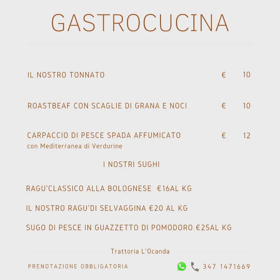 Menu Trattoria L'ocanda-9