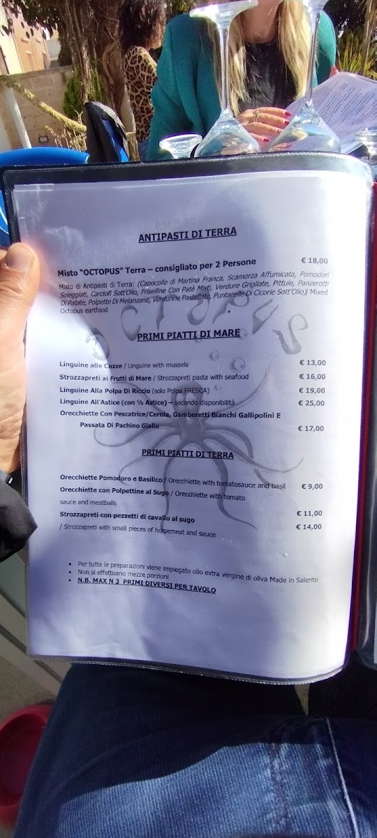 Menu Trattoria Octopus ....dal 2003, Il Sapore Del Mare!!!-9