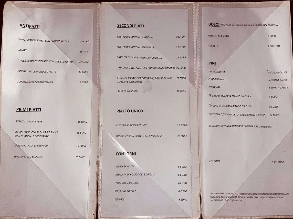 Menu Trattoria Osteria Nisciolano-1