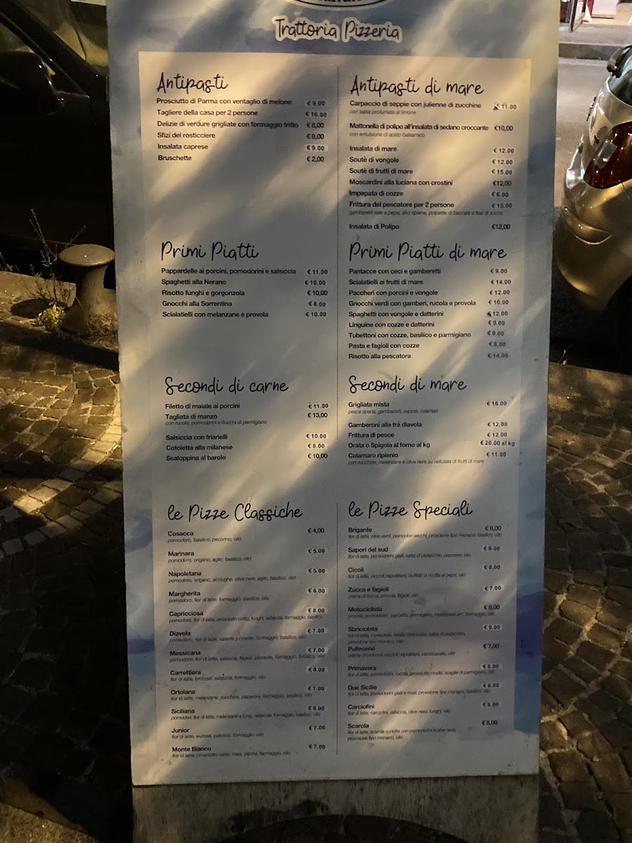 Menu Trattoria Pizzeria Del Mare Da Salvatore-2