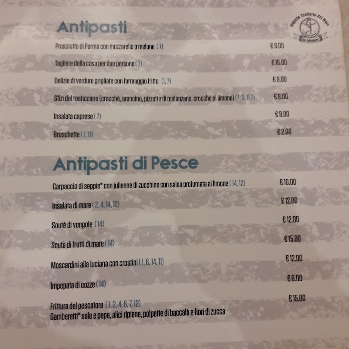 Menu Trattoria Pizzeria Del Mare Da Salvatore-6