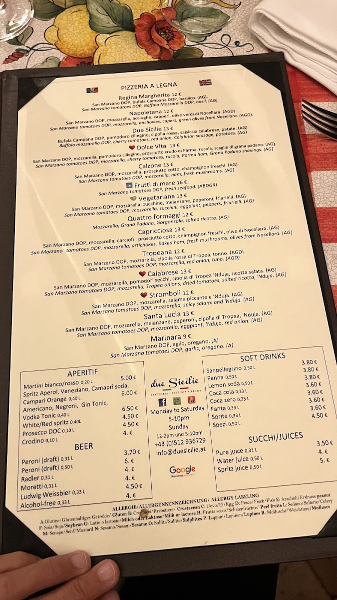 Menu Trattoria-Pizzeria Due Sicilie-1