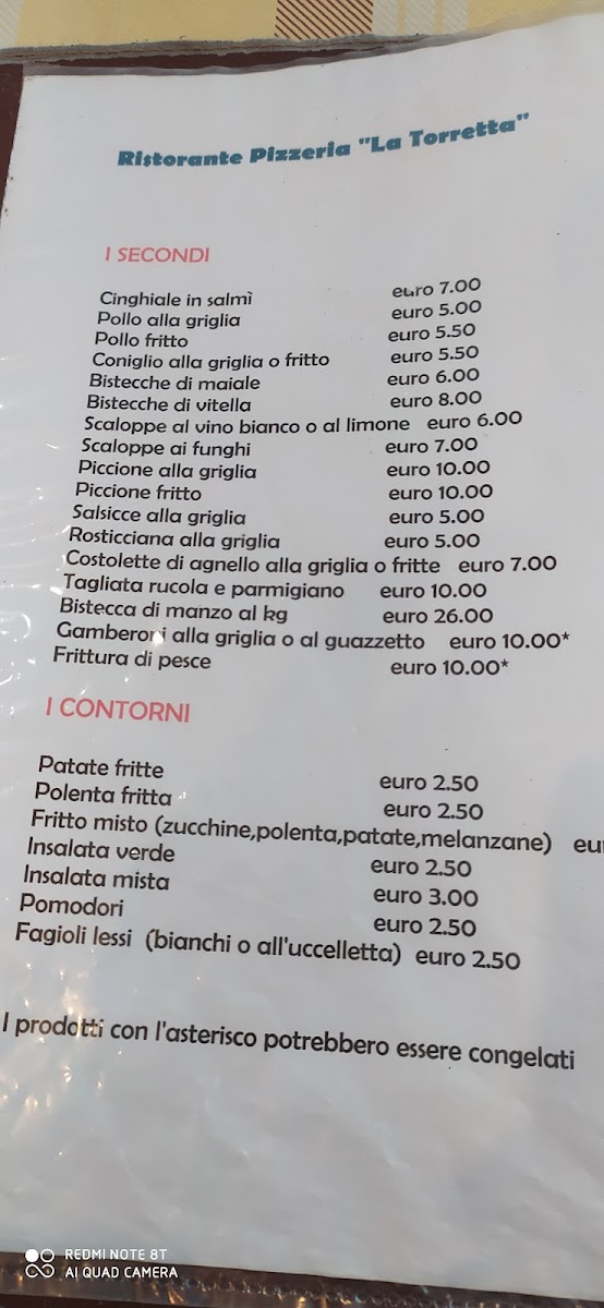 Menu Trattoria Pizzeria La Torretta-2