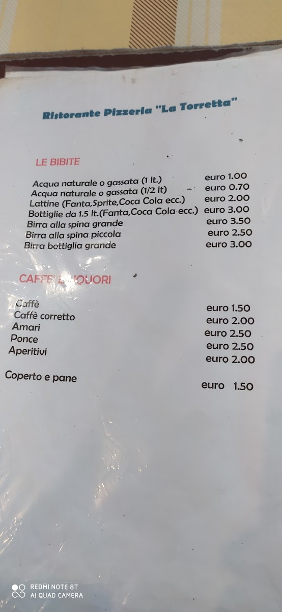 Menu Trattoria Pizzeria La Torretta-3