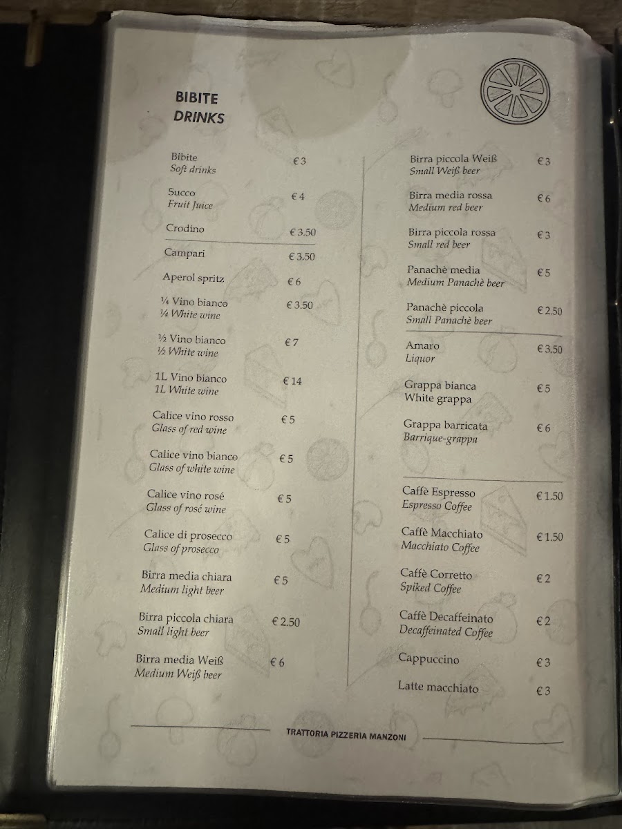 Menu Trattoria Pizzeria Manzoni-7