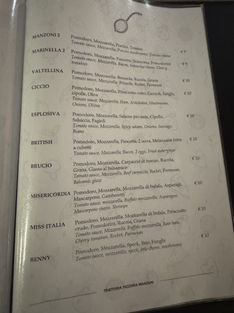 Menu Trattoria Pizzeria Manzoni-9