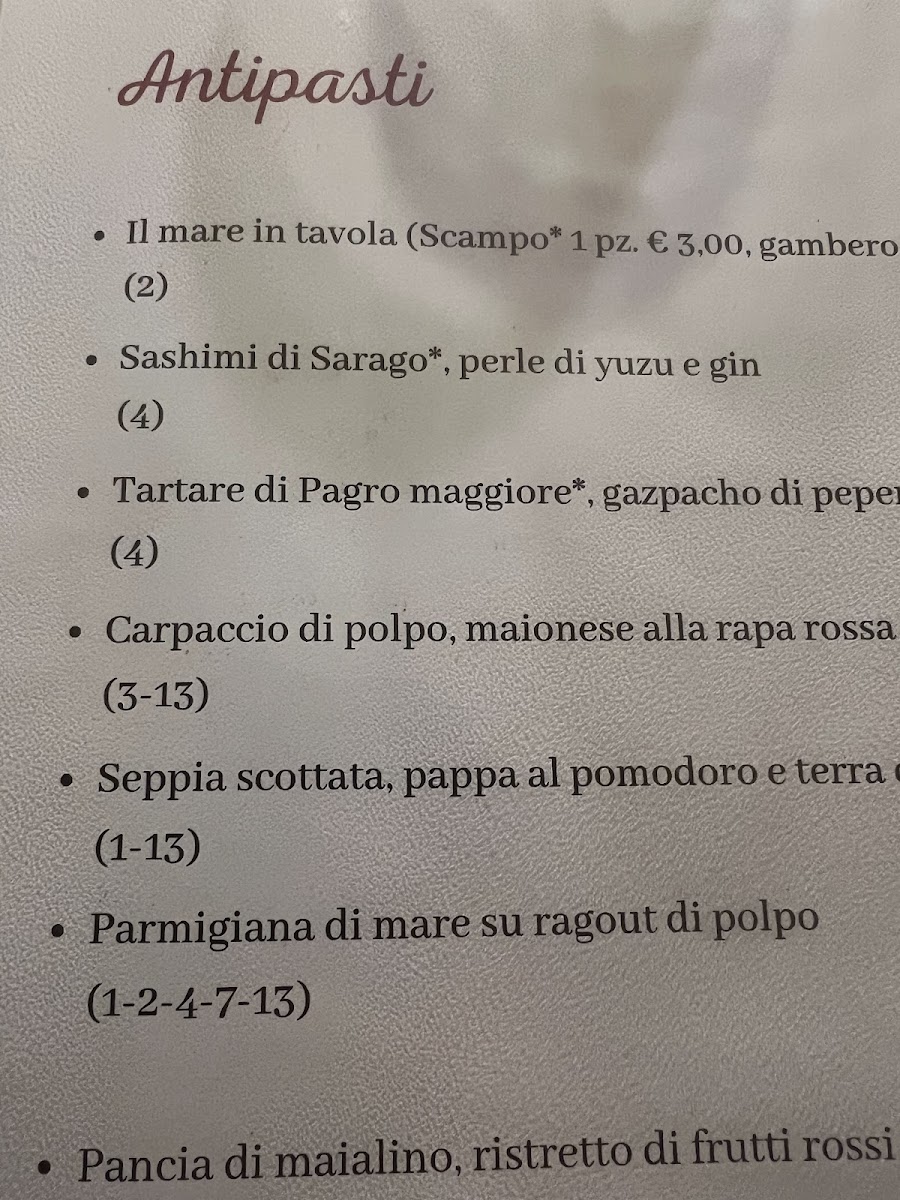 Menu Trattoria Posticino - Barletta-1