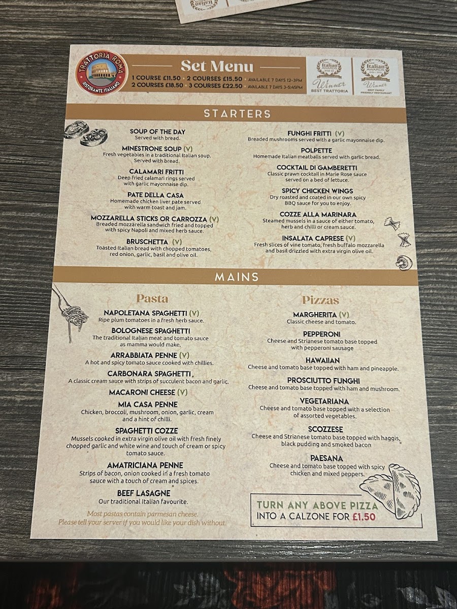 Menu Trattoria Roma-1
