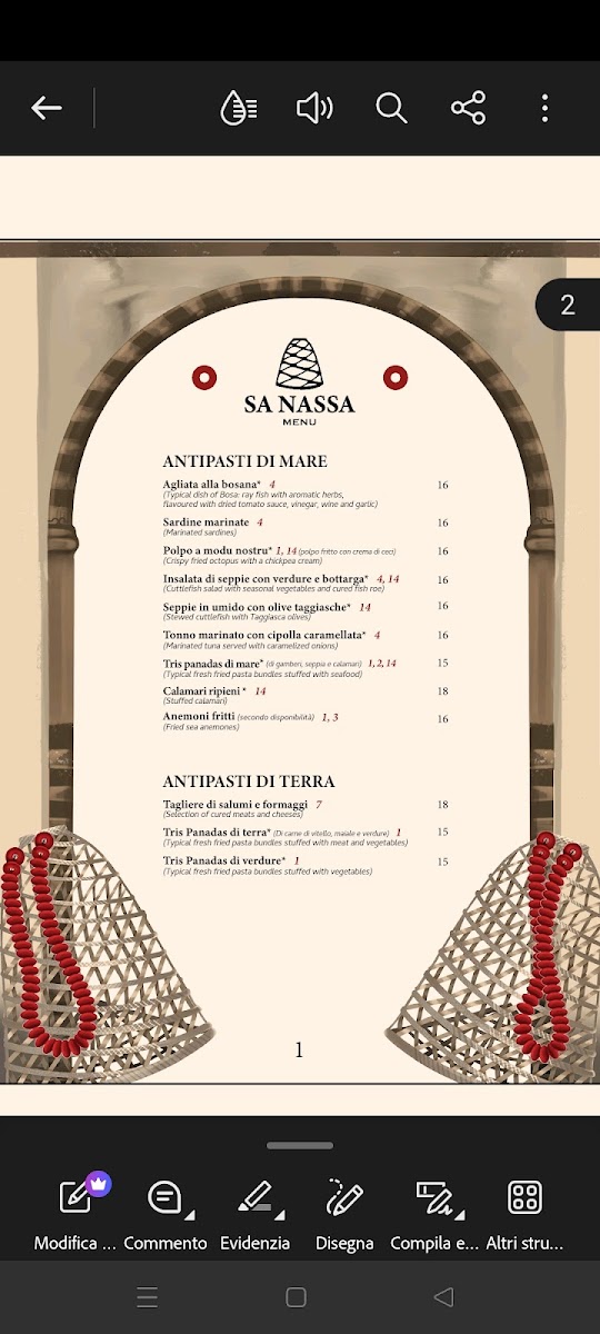 Menu Trattoria Sa Nassa-2