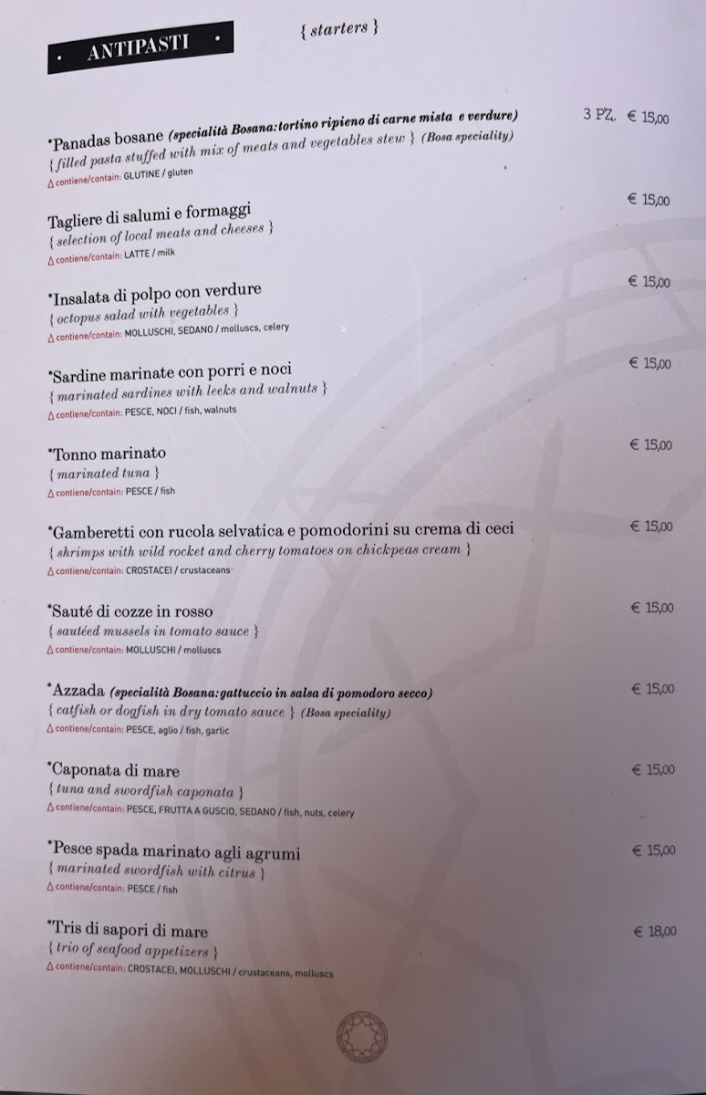 Menu Trattoria Sa Nassa-7