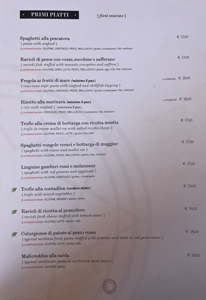 Menu Trattoria Sa Nassa-8