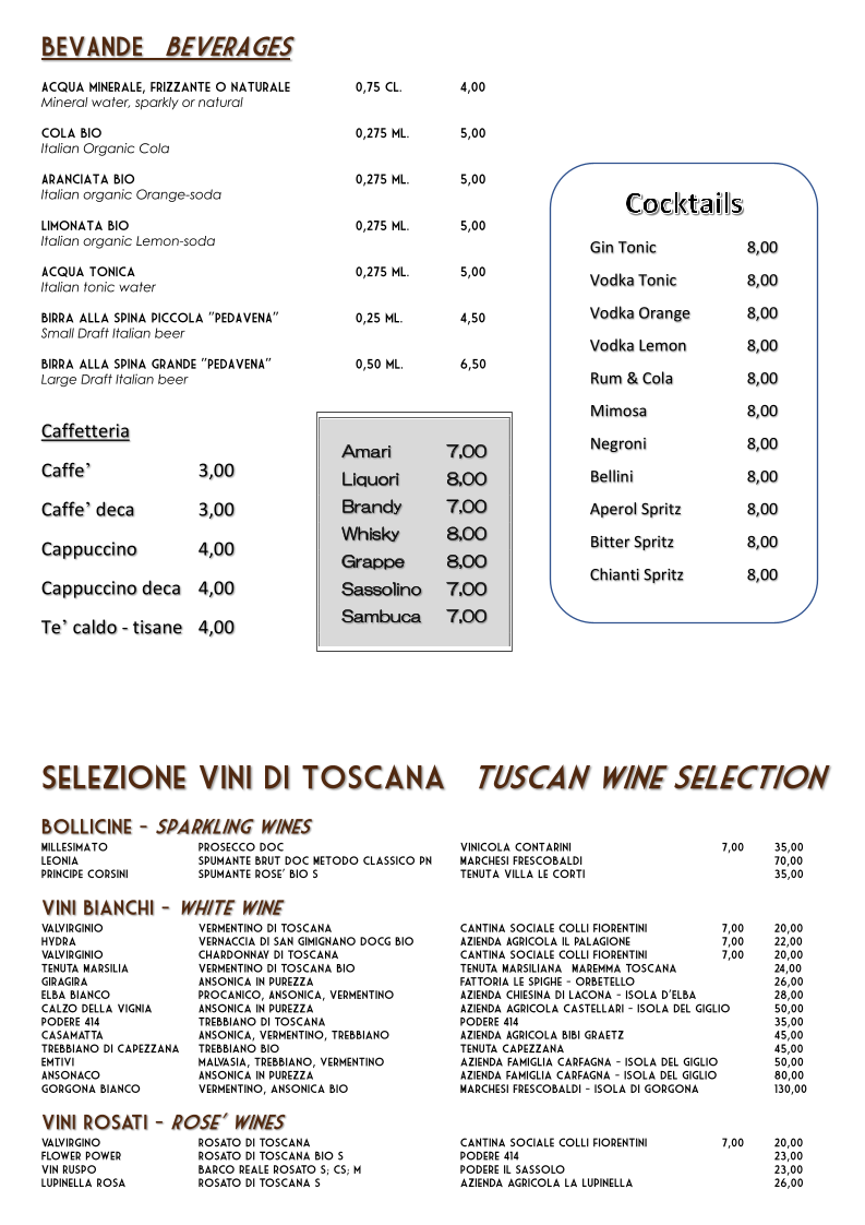 Menu Trattoria San Lorenzo Firenze-1
