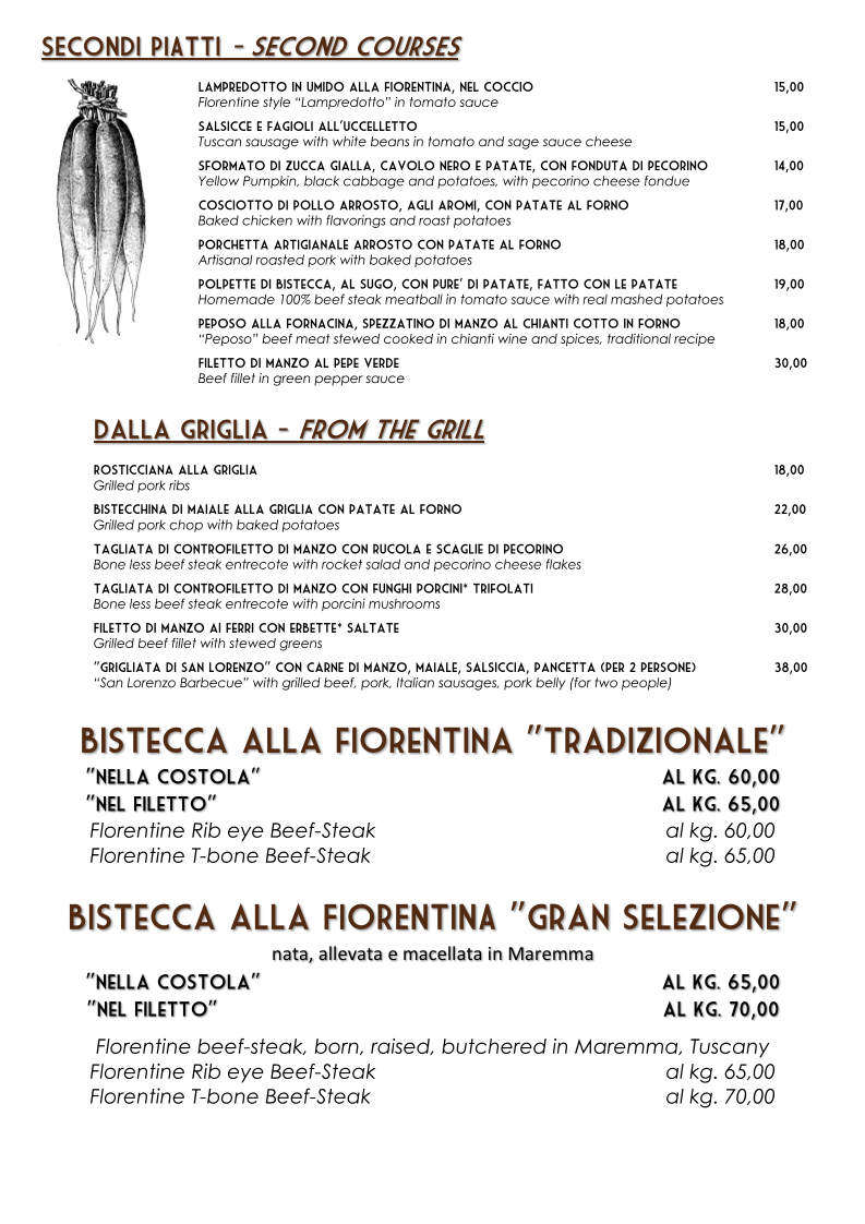 Menu Trattoria San Lorenzo Firenze-3