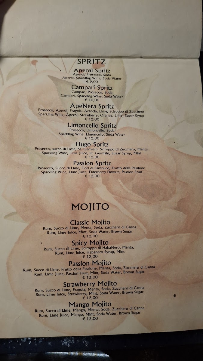 Menu Trattoria Tiramisù Restaurant In Taormina-5