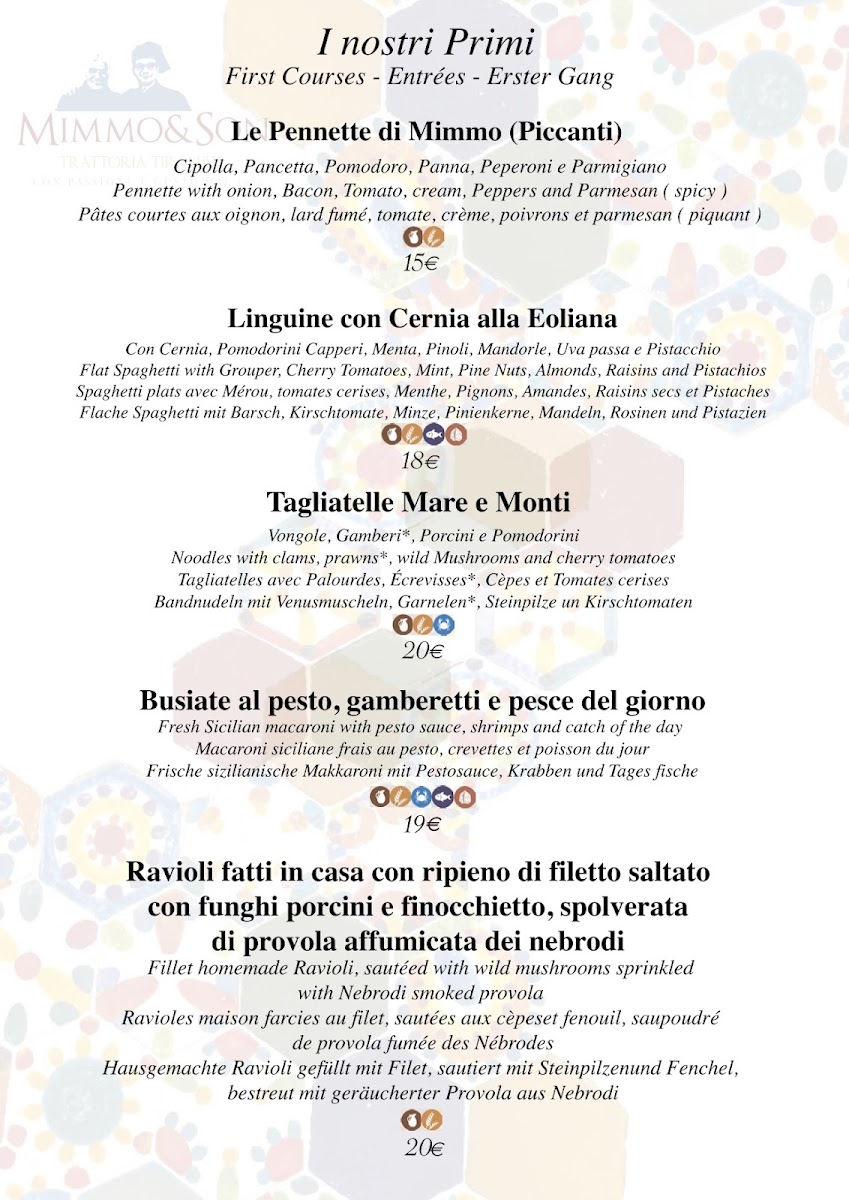Menu Trattoria Tiramisù Restaurant In Taormina-9