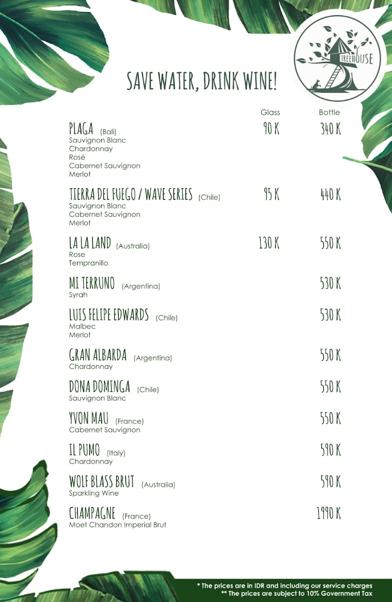 Menu Treehouse Restaurant & Bar Kuta Lombok-8