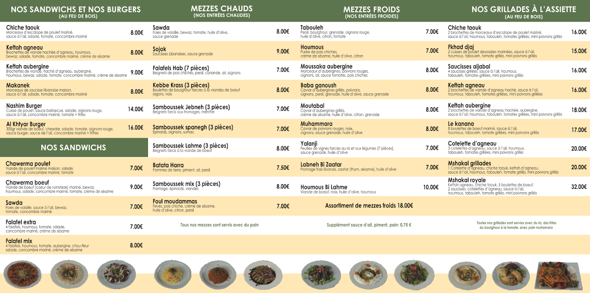 Menu Tresor Du Liban-2