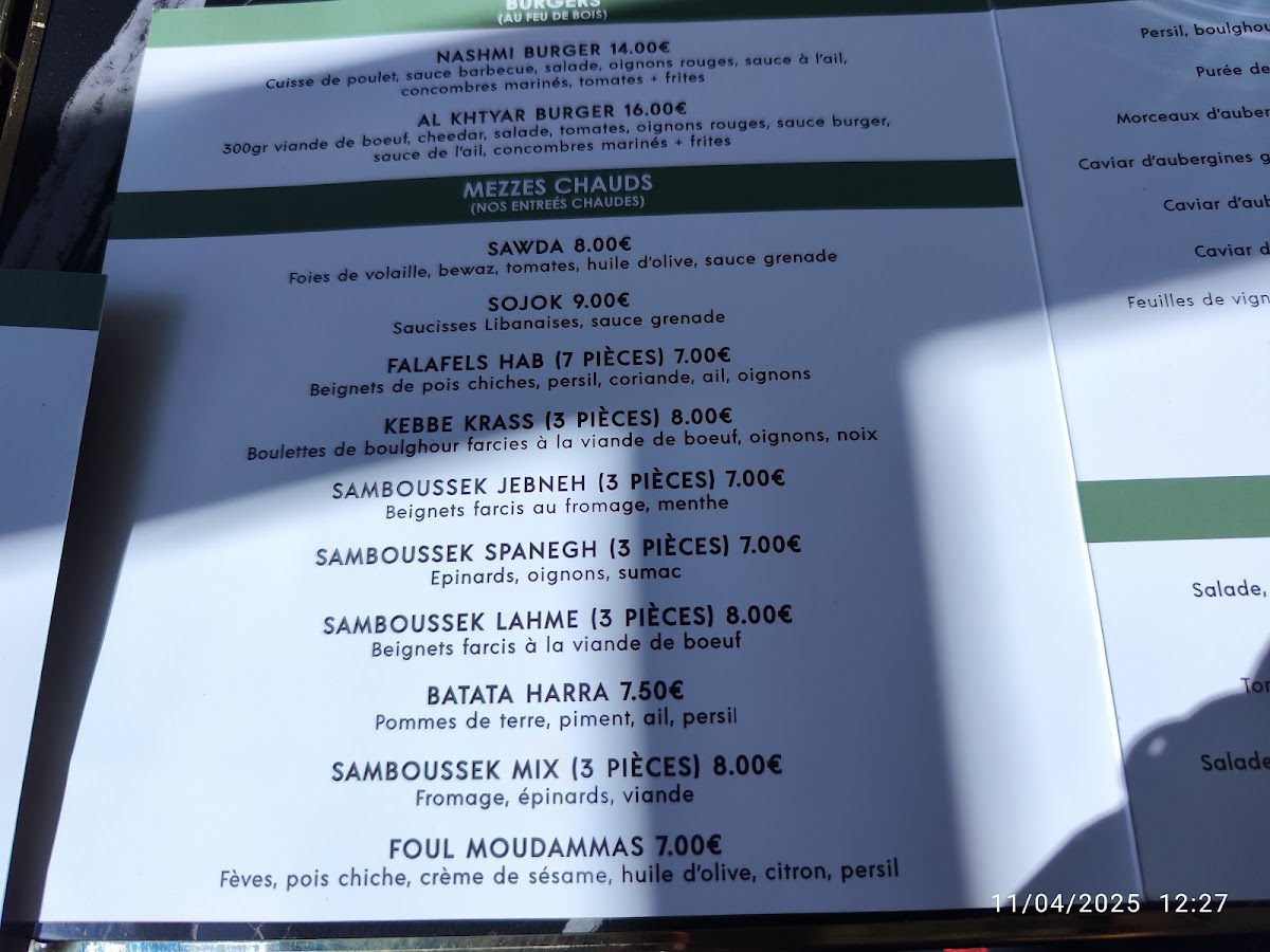 Menu Tresor Du Liban-7