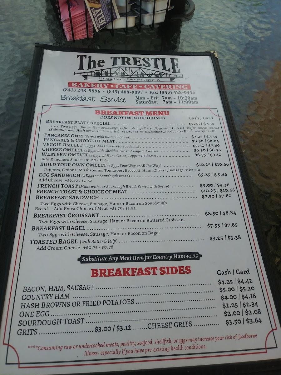 Menu Trestle Restaurant-1