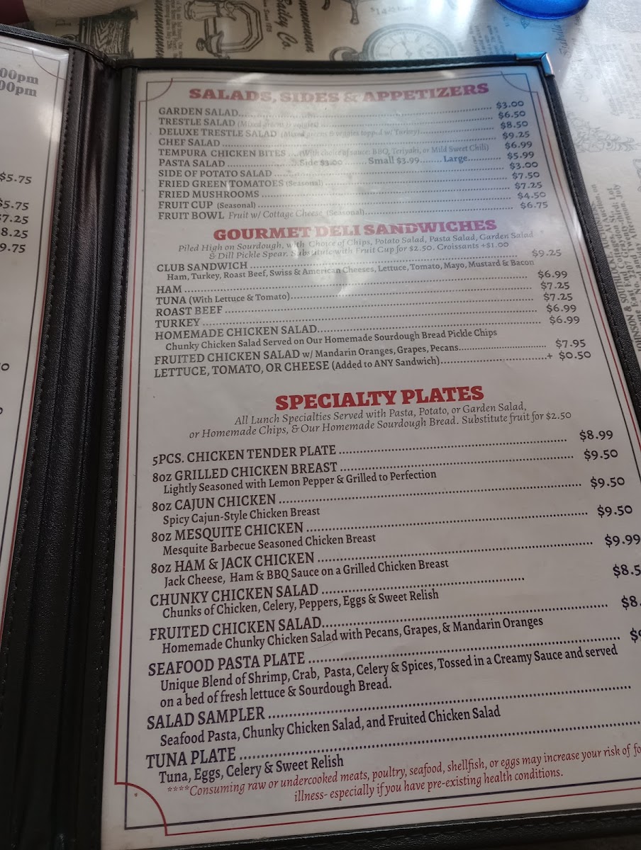 Menu Trestle Restaurant-9