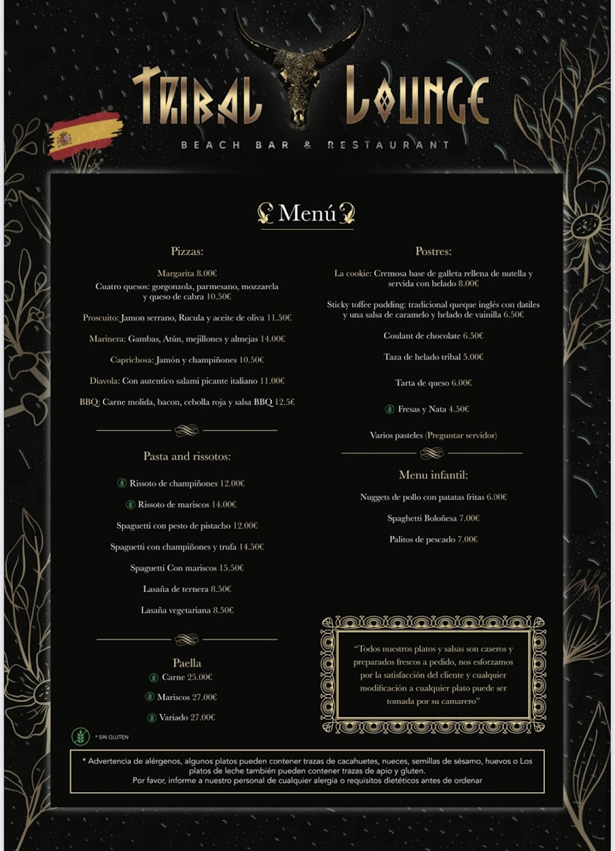 Menu Tribal Lounge Beach Bar And Restaurant-10
