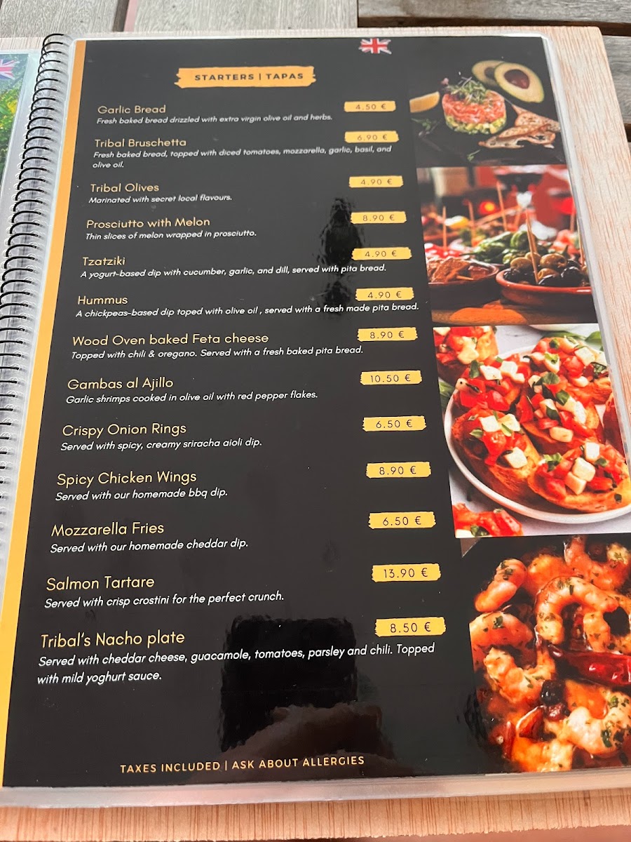 Menu Tribal Lounge Beach Bar And Restaurant-2