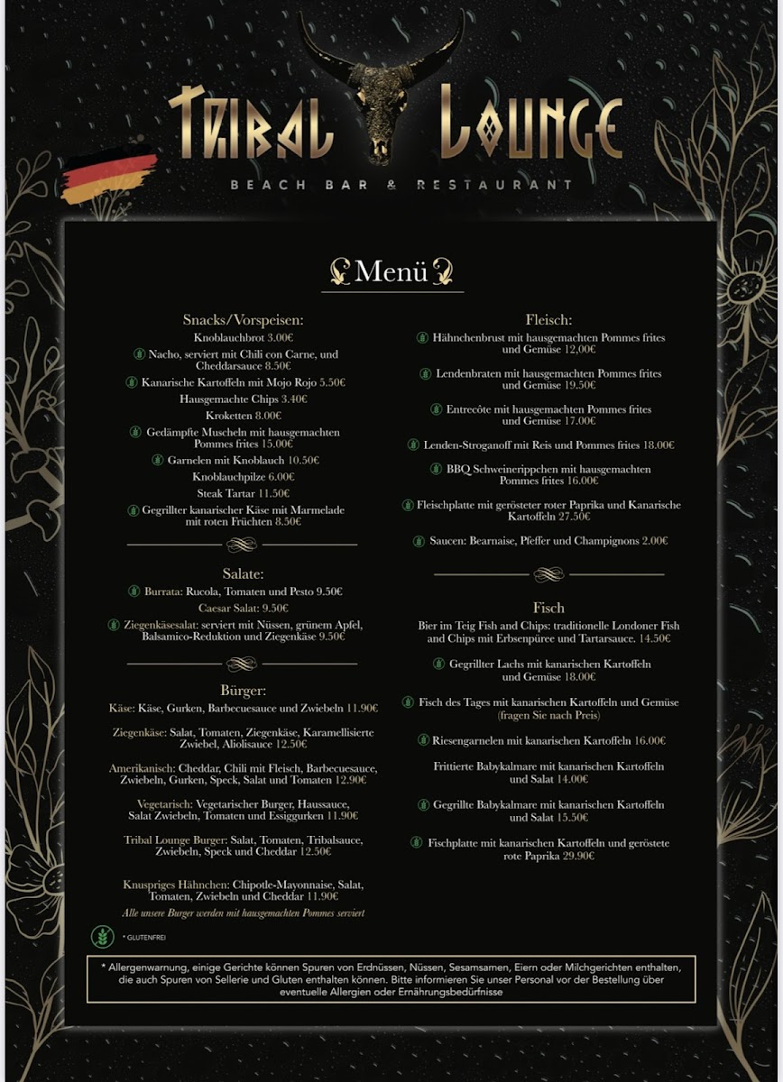 Menu Tribal Lounge Beach Bar And Restaurant-3
