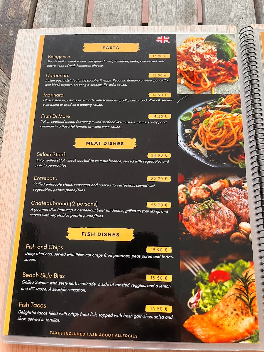 Menu Tribal Lounge Beach Bar And Restaurant-4