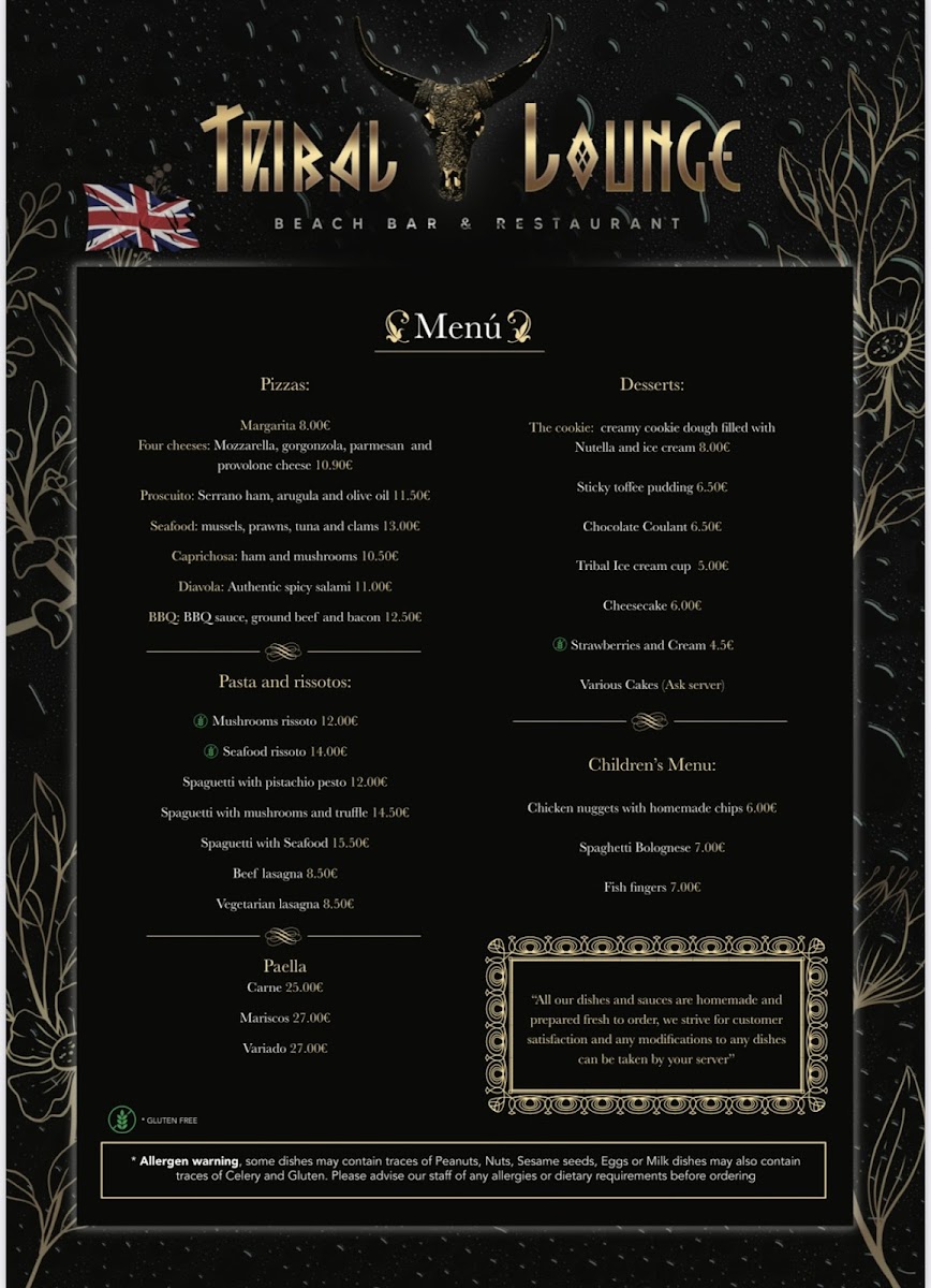 Menu Tribal Lounge Beach Bar And Restaurant-9